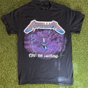 Black Metallica “Ride The Lightening” Graphic T-Shirt
